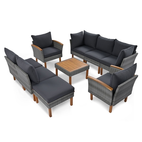 9Piece Patio Rattan Furniture Set