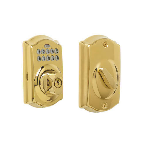 Schlage BE365 CAM 619 Keypad Deadbolt Camelot Satin Nickel