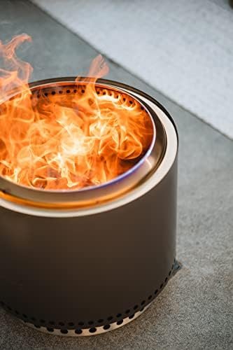 19.5 Inch Smokeless Fire Pit with Removable Ash Pan – Portable Outdoor Fire Pit – Stainless Steel Wood Burning Fireplace, Ideal for 4-6 People, 21.75 lbs, Ash