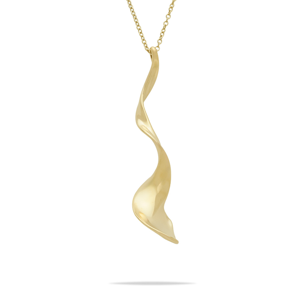 Tiffany & Co. Frank Gehry Orchid Drop Run Necklace 18K Yellow Gold