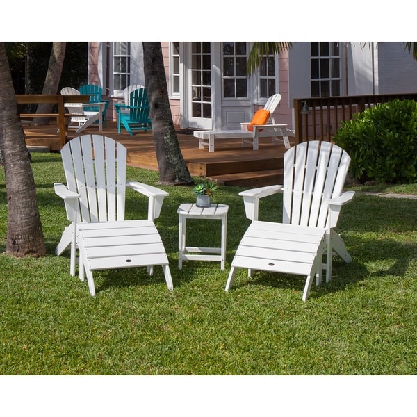POLYWOOD South Beach Adirondack Chair 5Piece Set,White