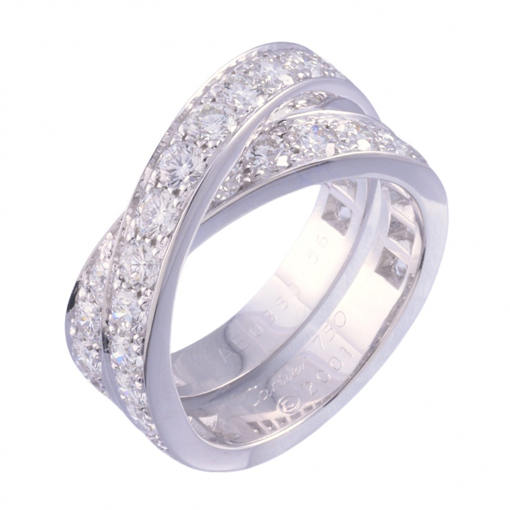 Cartier Paris Ring 18K White Gold Diamond