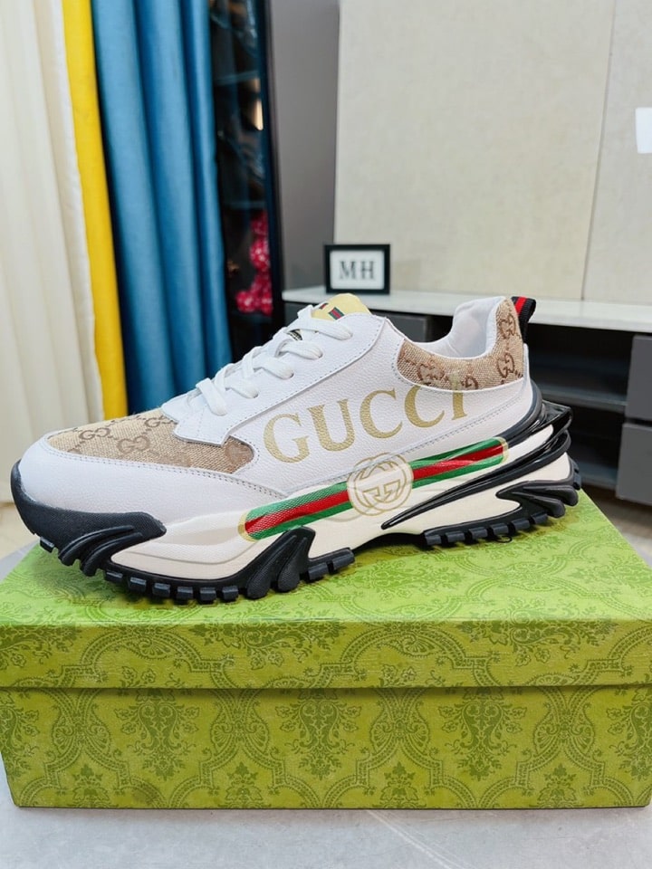 Gucci Gc Rhython Leather Sneaker White