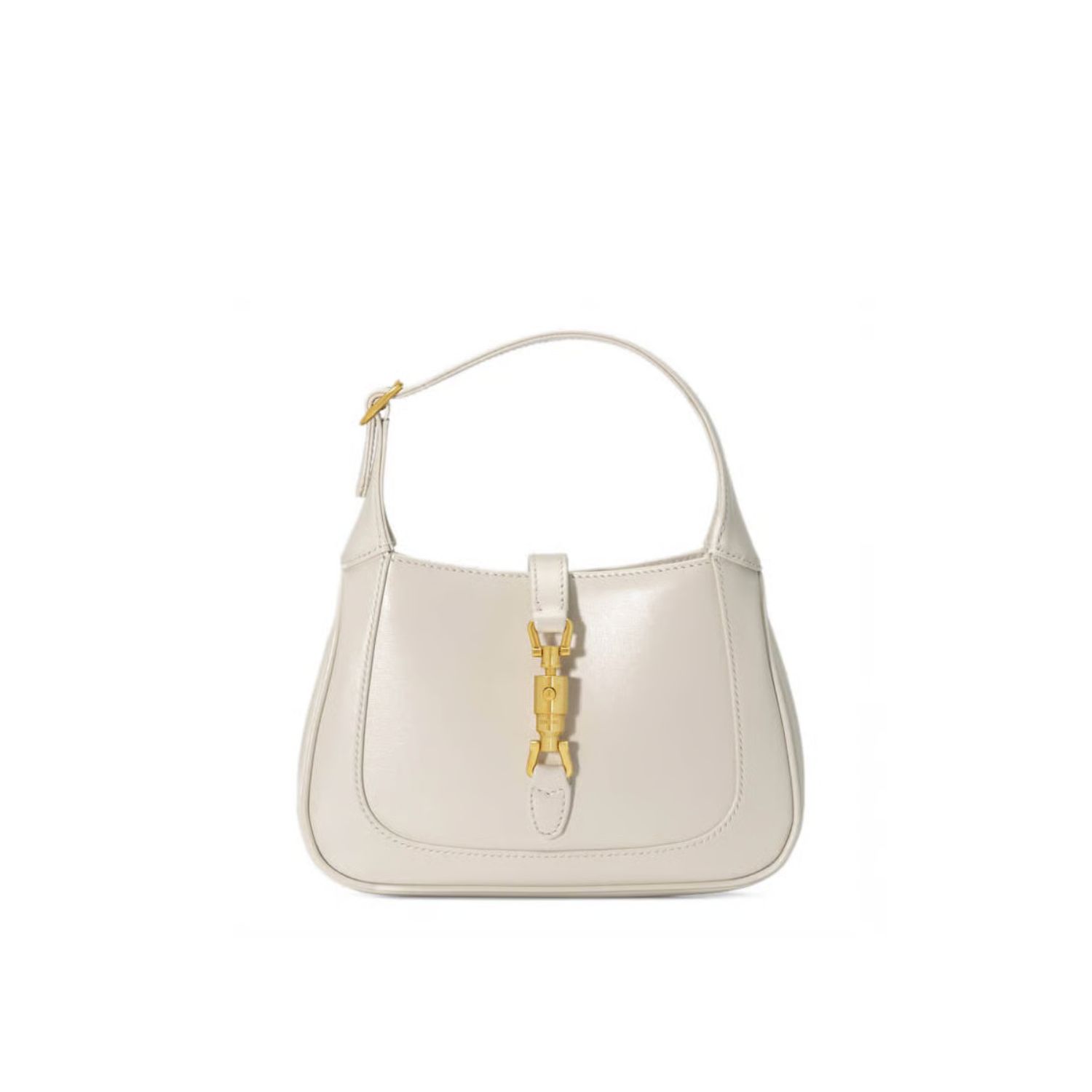 Gucci Jackie 1961 Mini Hobo Bag In White Leather 19cm