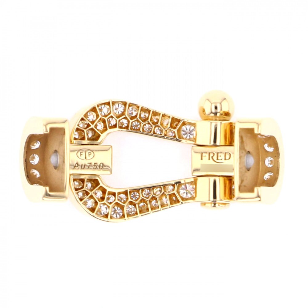 FRED Force 10 Lm Full Diamond Bracelet 18K Yellow Gold
