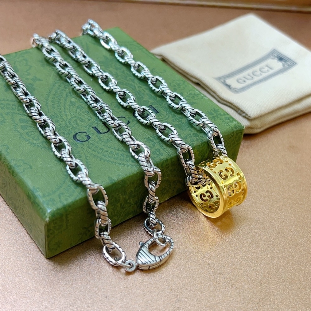 Gucci Necklace Gold And Silver