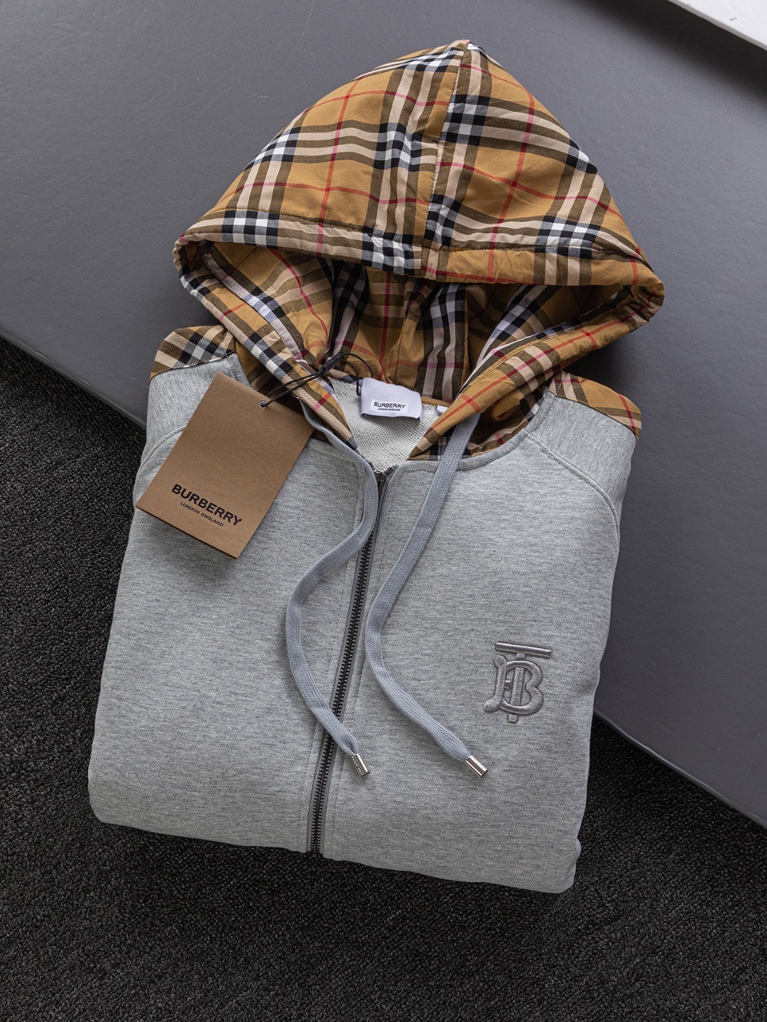 Burberry Check Cotton Hooded Sweatshirt - cnluxepick