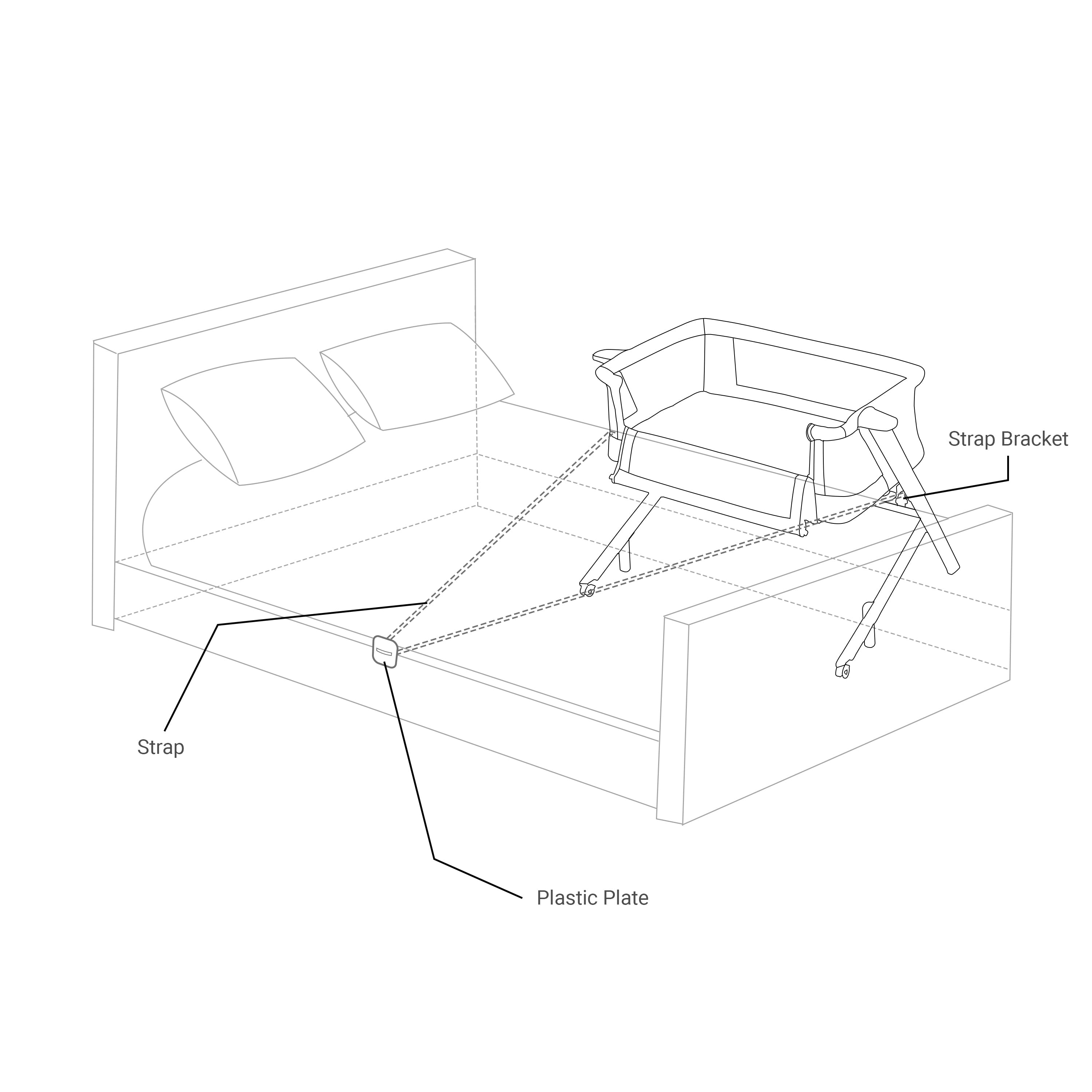 Evolur Stellar Bassinet and Bedside Sleeper in Beige