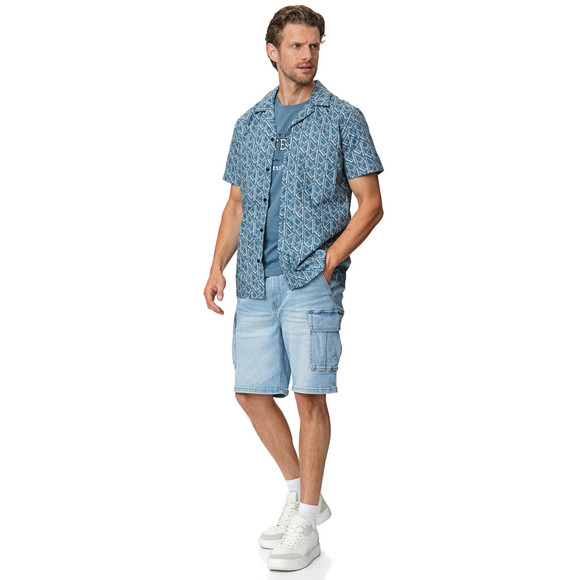 VanVaan Denim Herren Hemd mit Allover-Print