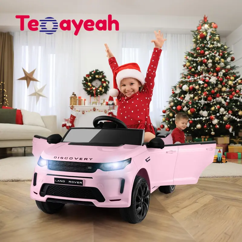 TEOAYEAH Licensed Land Rover Kids’ Electric Ride-On Car – Lithium-Ion Battery, Built-in Music, Parental Remote Control