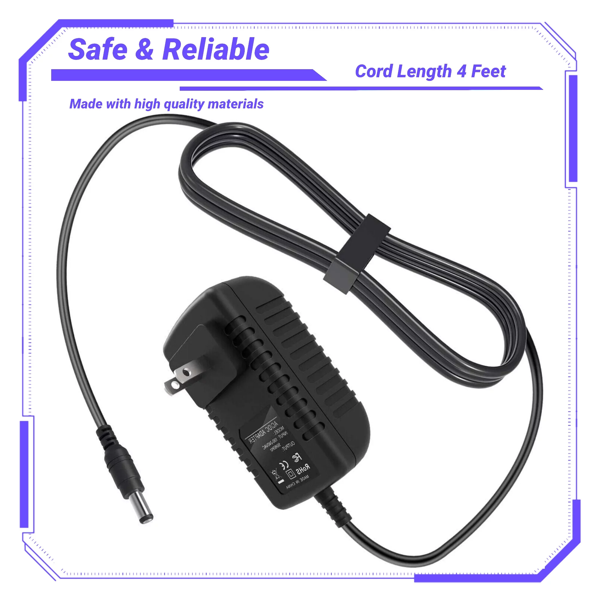 K-MAINS AC DC Power Adapter Charger Replacement For Native Instruments Komplete Kontrol S61 Keyboard