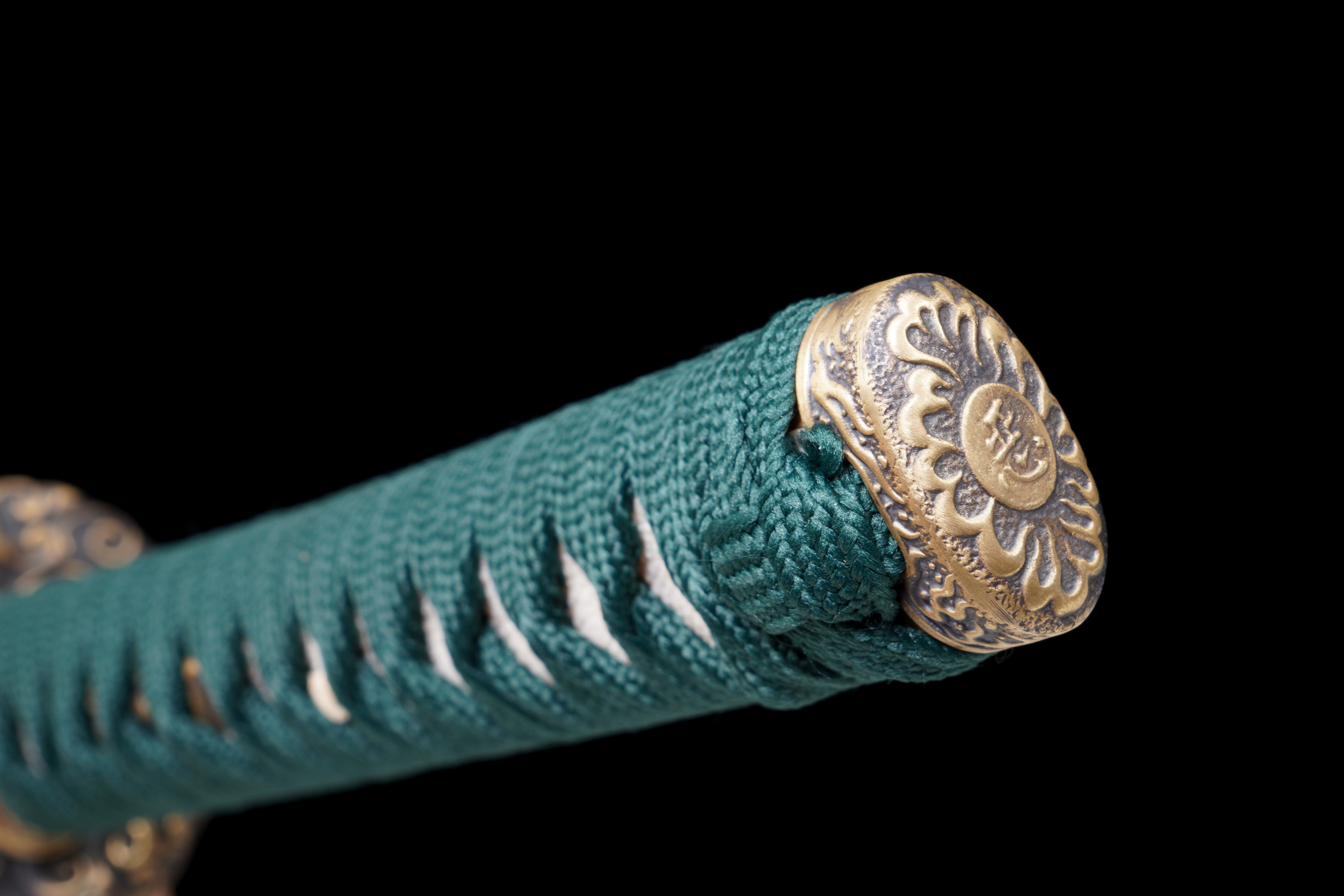 Handmade Katana T10 Steel Clay Tempered Blue Blade Azure Cloud Full Tang