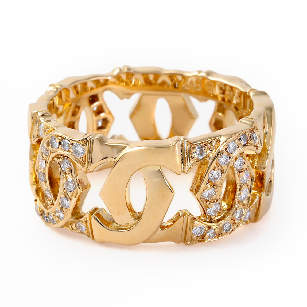 Cartier Entrerace Ring 18K Yellow Gold Diamond