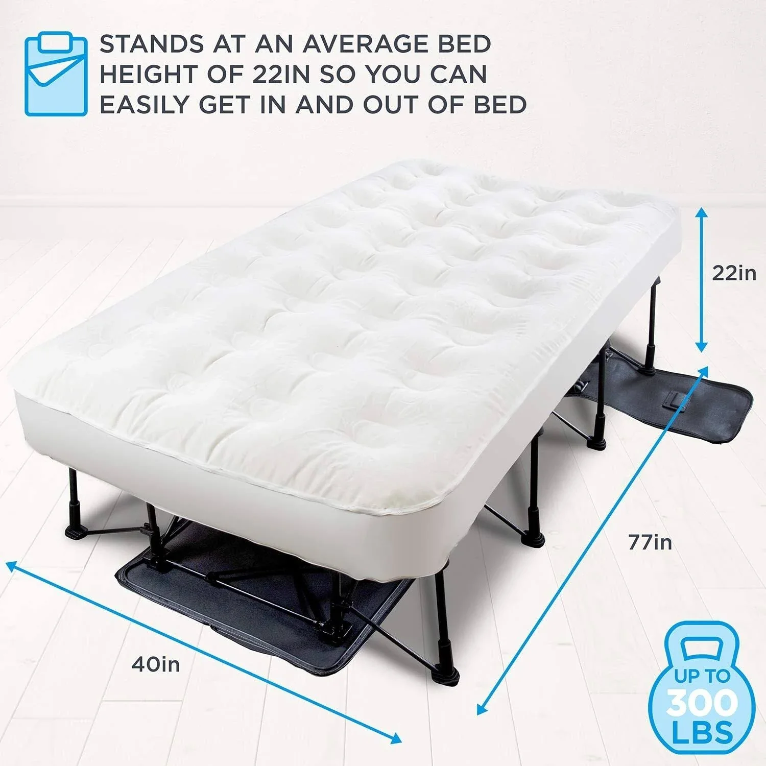 Ivation EZ-Bed, King Air Mattress with Built in Pump, Easy Inflatable Mattress