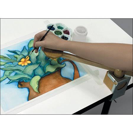 Creative Mark EZ Rest Painting Handrest - Mahl Stick Handy Steadying Tool Mounts onto Easel with Ease Works Horizontal or Vertic