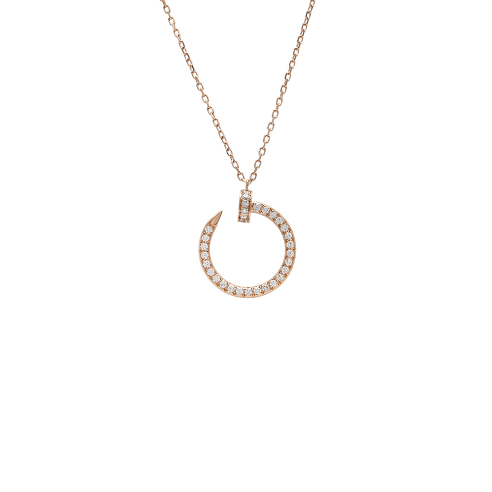 Cartier Juste un Clou Diamond Necklace 18K Rose Gold B7224894