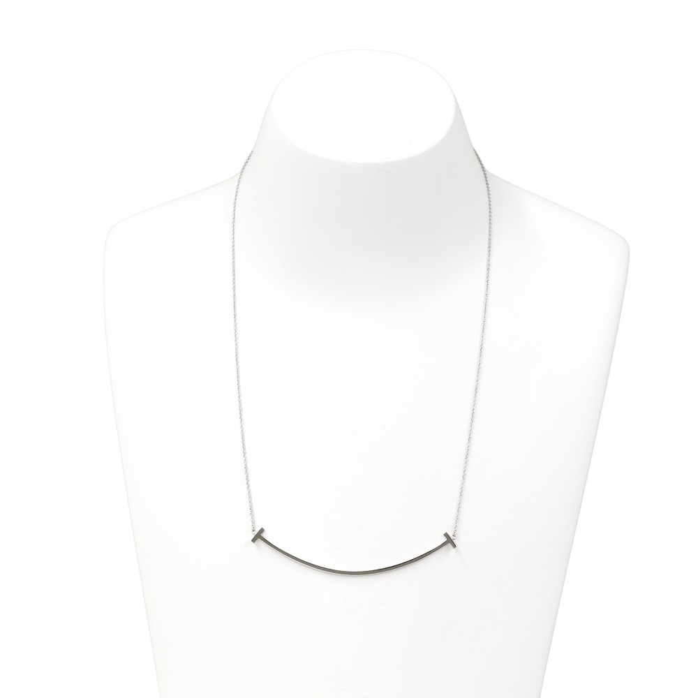 Tiffany & Co. Tiffany T Smile Necklace 18K White Gold