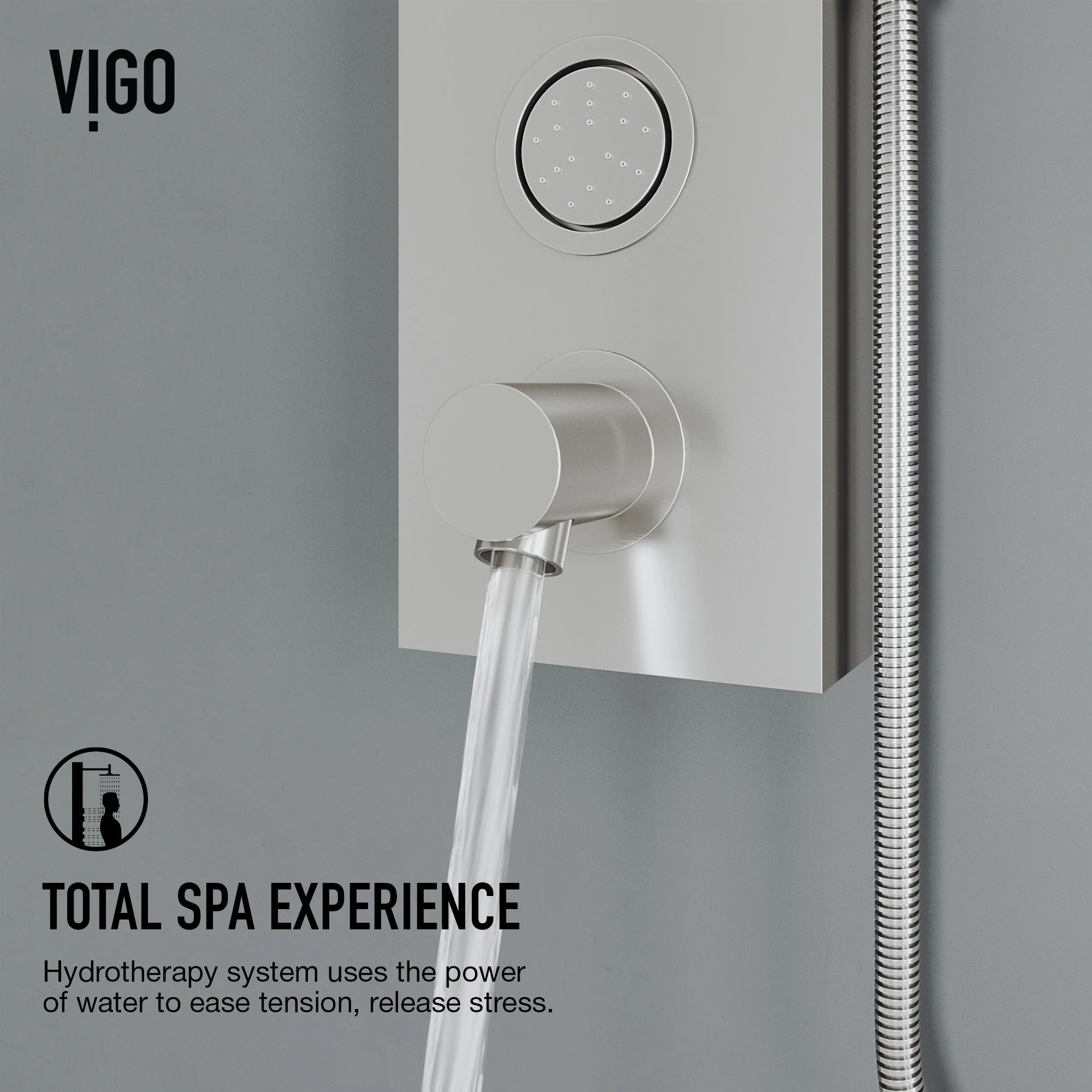 Vigo Vg08022 Bowery Thermostatic Shower Panel - Stainless Steel