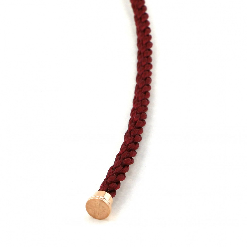 FRED Cable Lm Textile Brown Size 16 K18PG Pink Gold Accessory