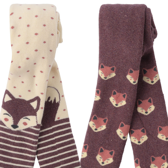 Topomini 2 Baby Frottee-Strumpfhosen mit Fuchs-Muster