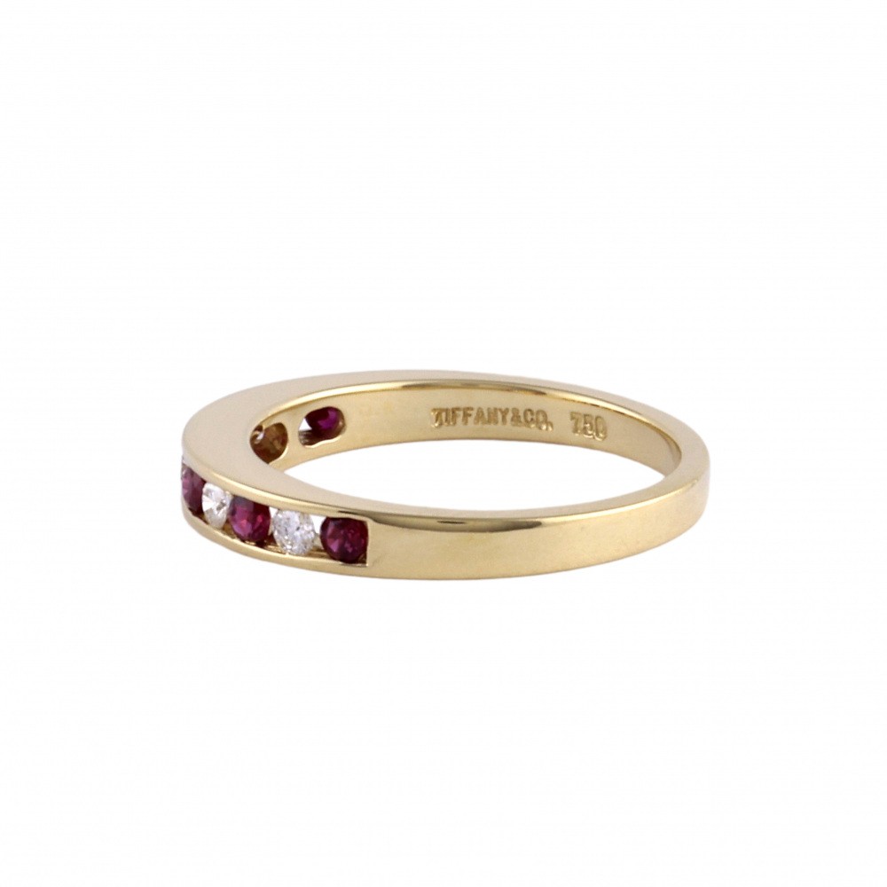 Tiffany & Co. Tiffany Channel Setting K18YG Yellow Gold Ring