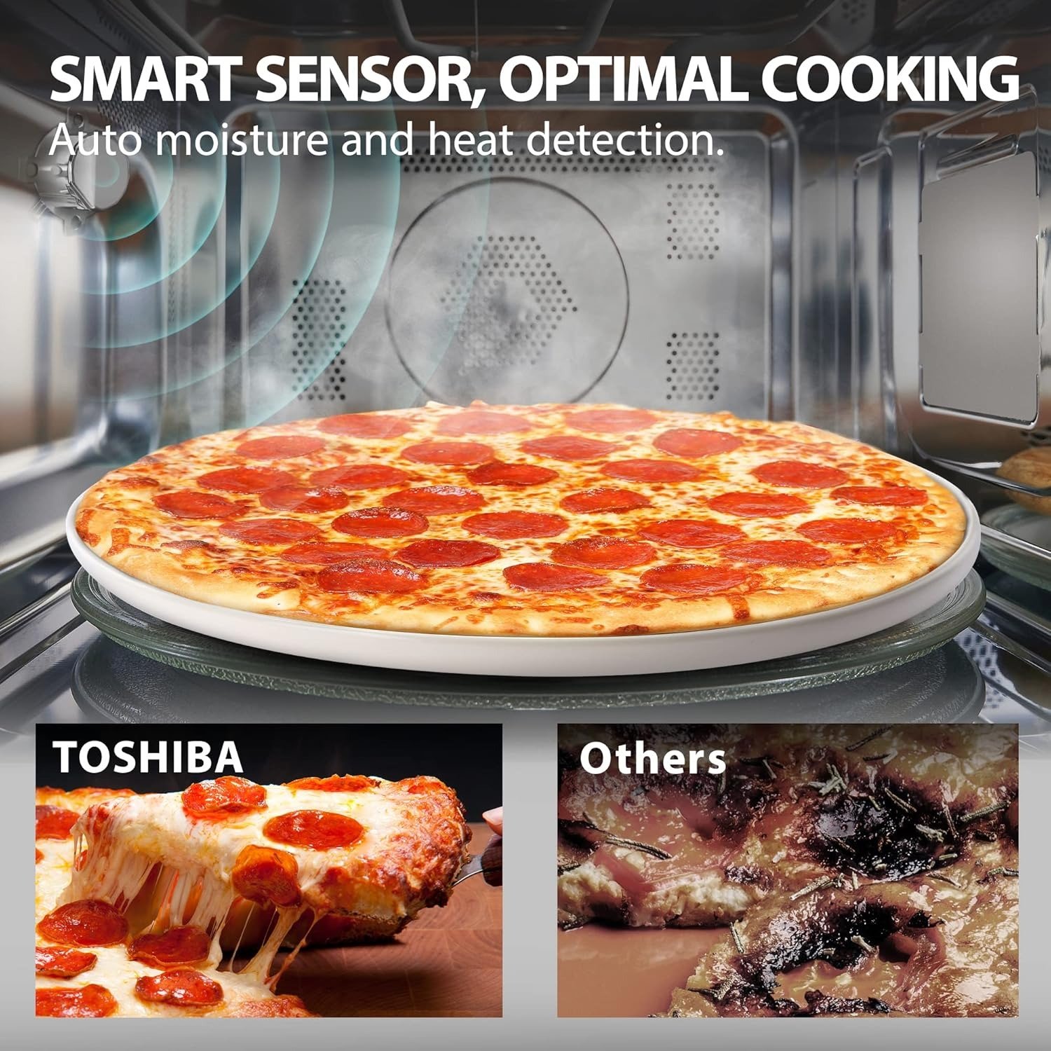 4-in-1 Countertop Microwave Air Fryer Convection Oven 1.5 Cu Ft 1000W Silver
