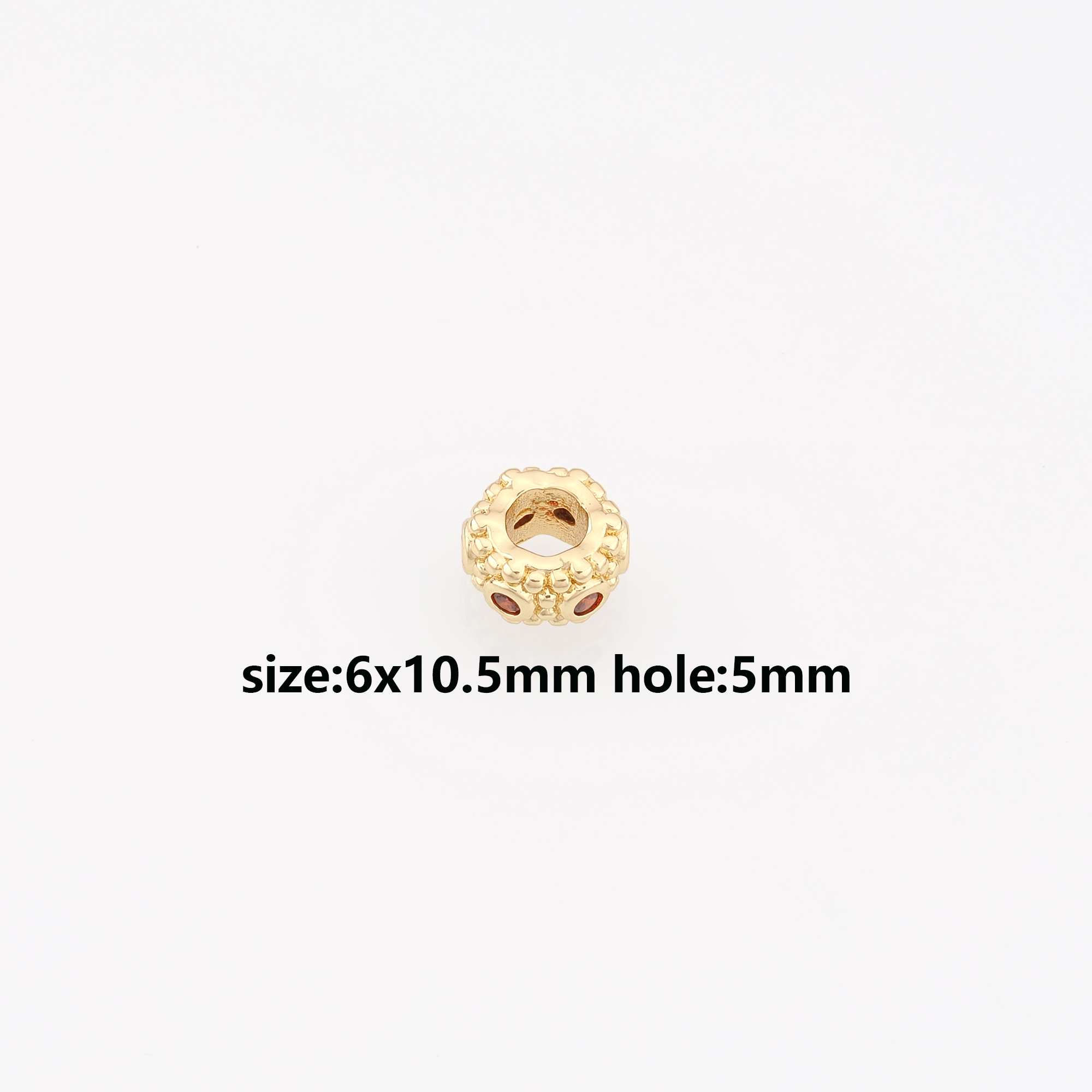 18K Gold Filled Flower Spacer Beads,Flower Flat Beads for Bracelet Jewelry Necklace Making Supply