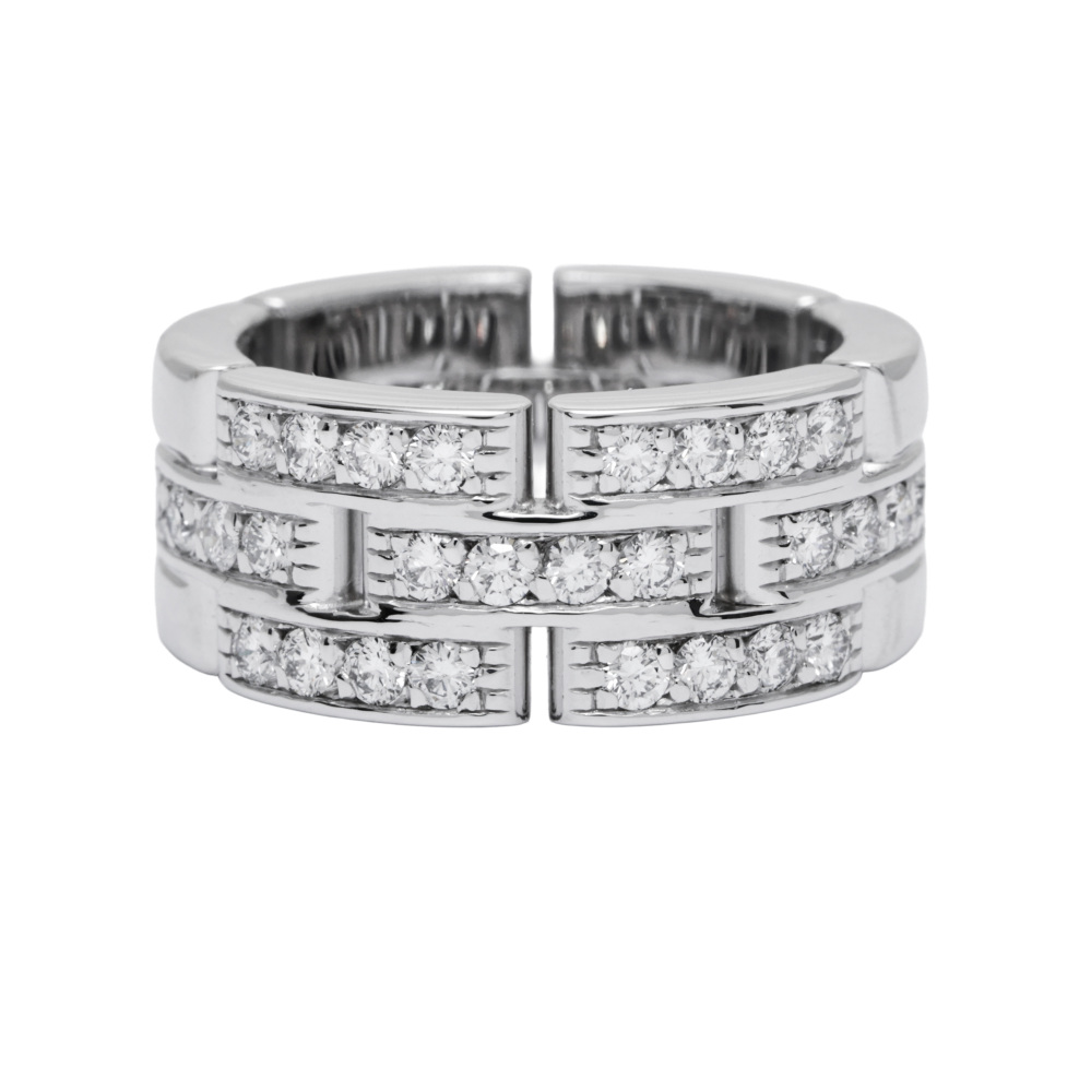 Cartier Mayon Pantale Ring 18K White Gold Diamond N4127200
