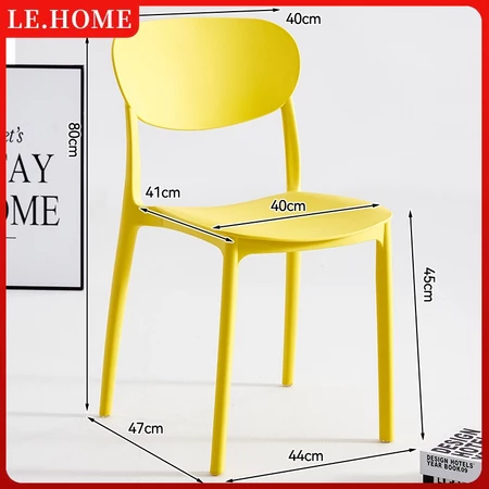 (Ready stock) Plastic Chair Kerusi Makan Pemasangan Percuma Dining Chair Elegant Chair PP Material Modern style