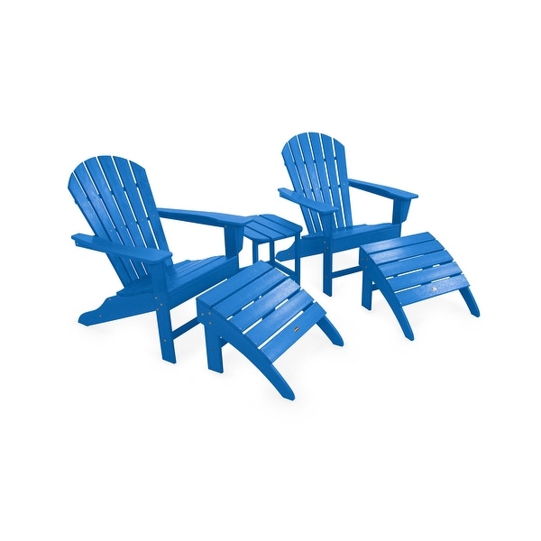 POLYWOOD South Beach Adirondack Chair 5Piece Set,White