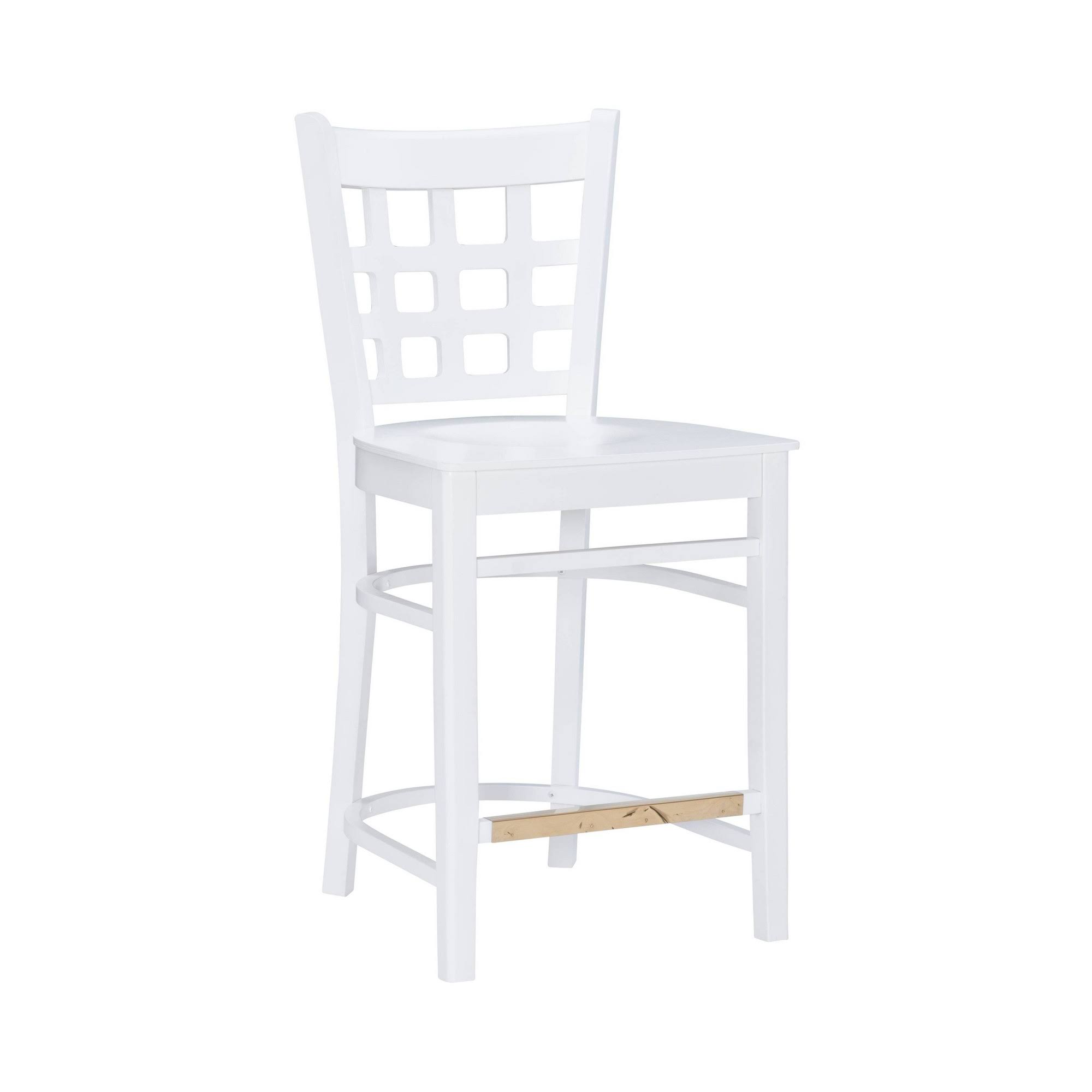 Set of 2 Lola Counter Height Barstools White - Linon