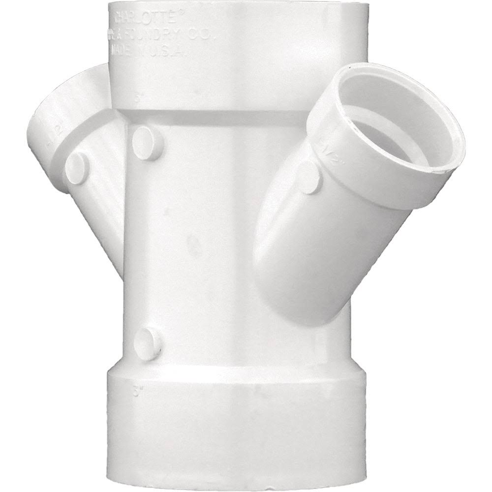 3 inchx1-1/2 inch (dwv) PVC Double Wye