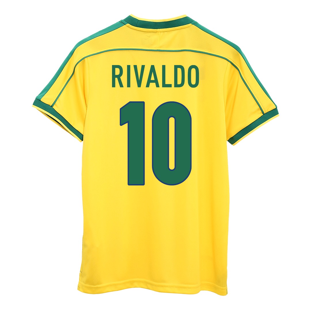 Retro Soccer Jersey RIVALDO #10 Brazil Home 1998