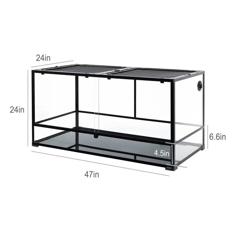 REPTIZOO 120-Gallon Premium Reptile Enclosure – Spacious & Ventilated Design
