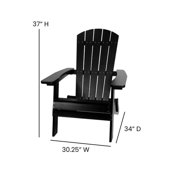 AllWeather Poly Resin Folding Adirondack Chair