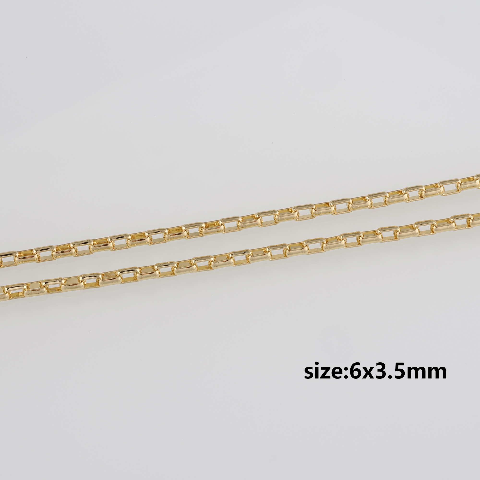 18K Gold Filled Paper Clip Chain Necklace,Dainty Link Chain,Gold Chain Necklace for DIY Jewelry Making Supply