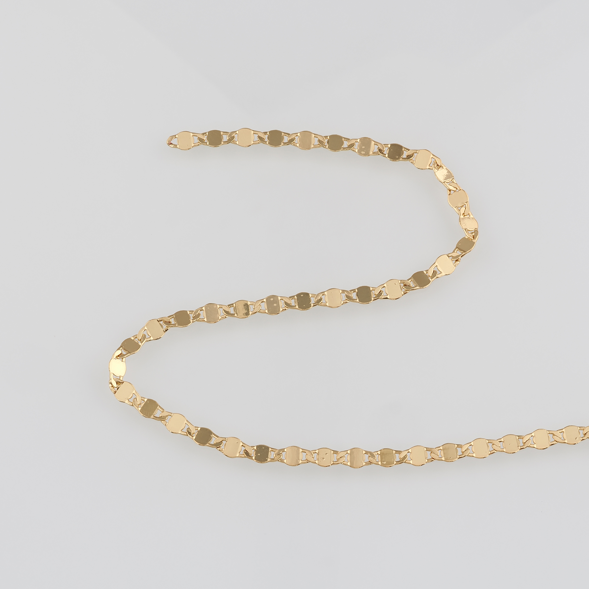 18K Gold Filled Cable Chain Necklace,Dainty Thin Link Chain,Gold Oval Chain Necklace for Women DIY Jewelry Making Supply