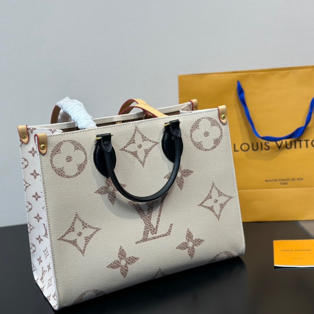 Louis Vuitton OnTheGo MM Tote Bag ‘Monogram Dune’ 35Cm M46912