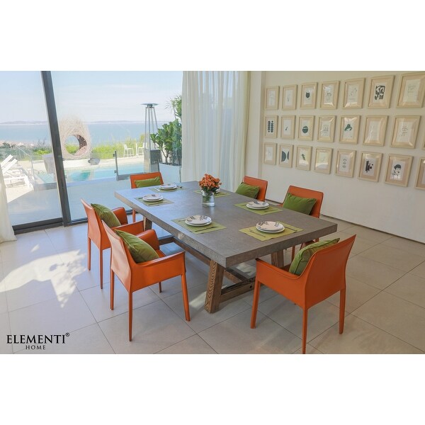 Elementi Home Seine Concrete 95���� Dining Table Rectangle,Modern Minimalist,Patio,Living room,Indoor and Outdoor