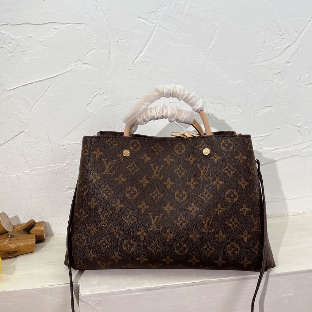 Louis Vuitton Montaigne MM Monogram Coated Canvas Brown 13 Inches M41056