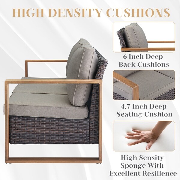 Patio Sofa Wicker High Back Sofa