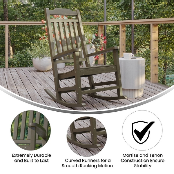 2 Pack AllWeather Faux Wood Rocking Chair