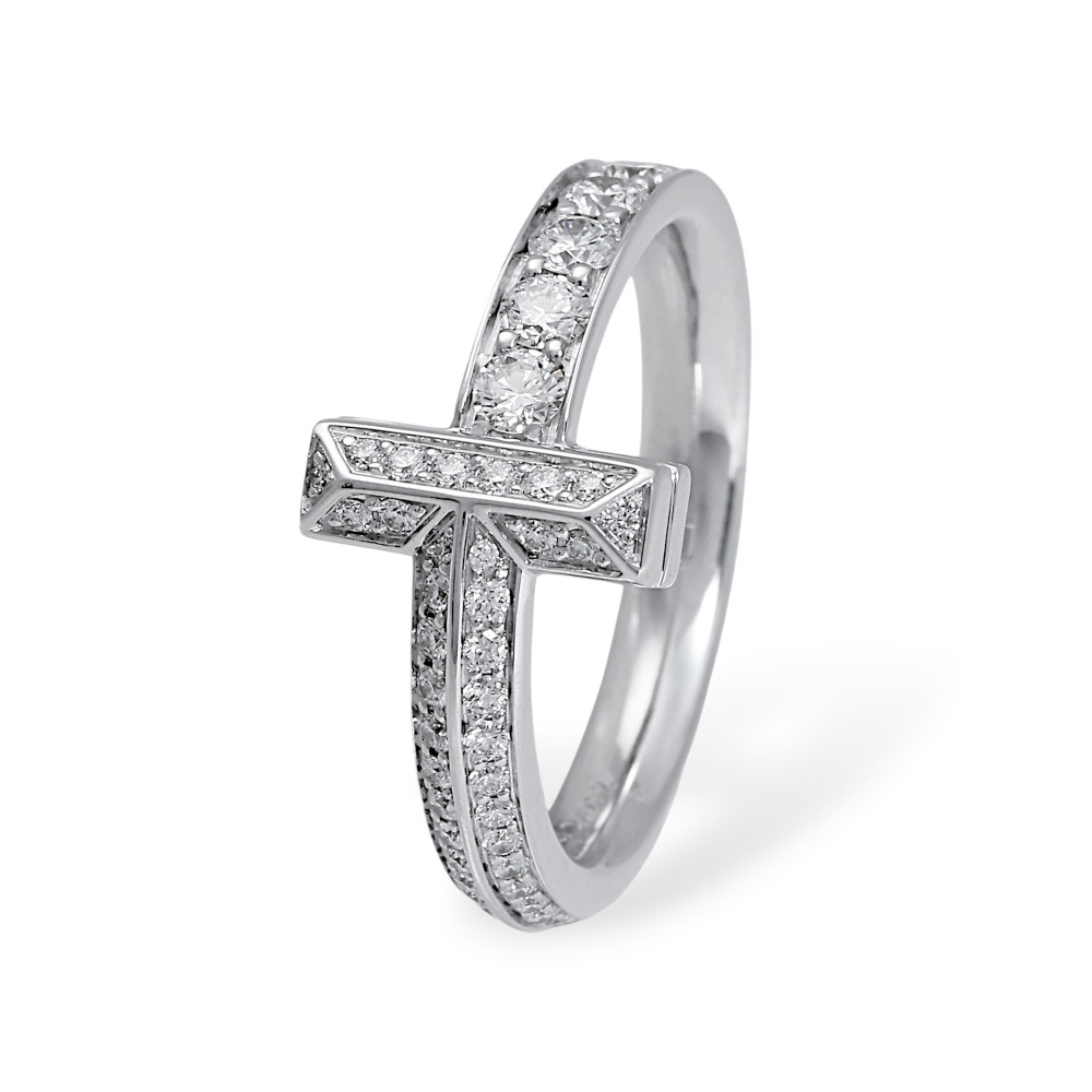 Tiffany & Co. Tiffany T One Ring 18K White Gold Diamond 73125928