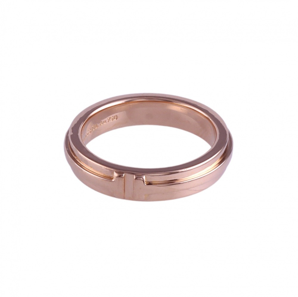 Tiffany & Co. Tiffany T Two Narrow Ring 18K Rose Gold