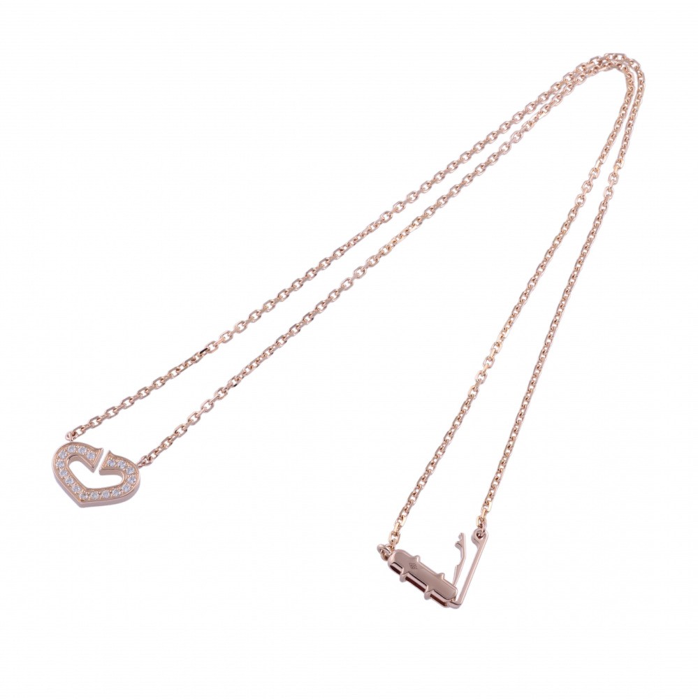 Cartier C Heart Necklace 18K Yellow Gold