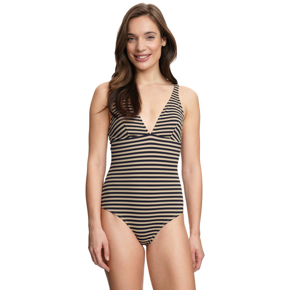 Gina Benotti Damen Shape-Badeanzug mit Strukturstreifen