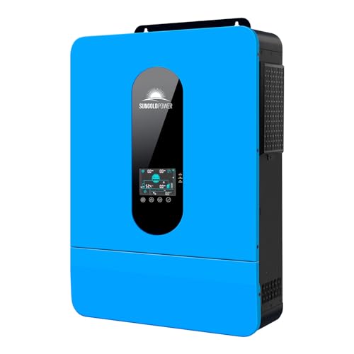 SUNGOLDPOWER 10000W DC 48V UL1741 Solar Inverter,Split Phase,Built-in 2 MPPT Solar Controllers,Max. 200A Battery Charging,AC Input/Output 120V/240V(settable) Inverter Charger(Support Parallel & COMM)