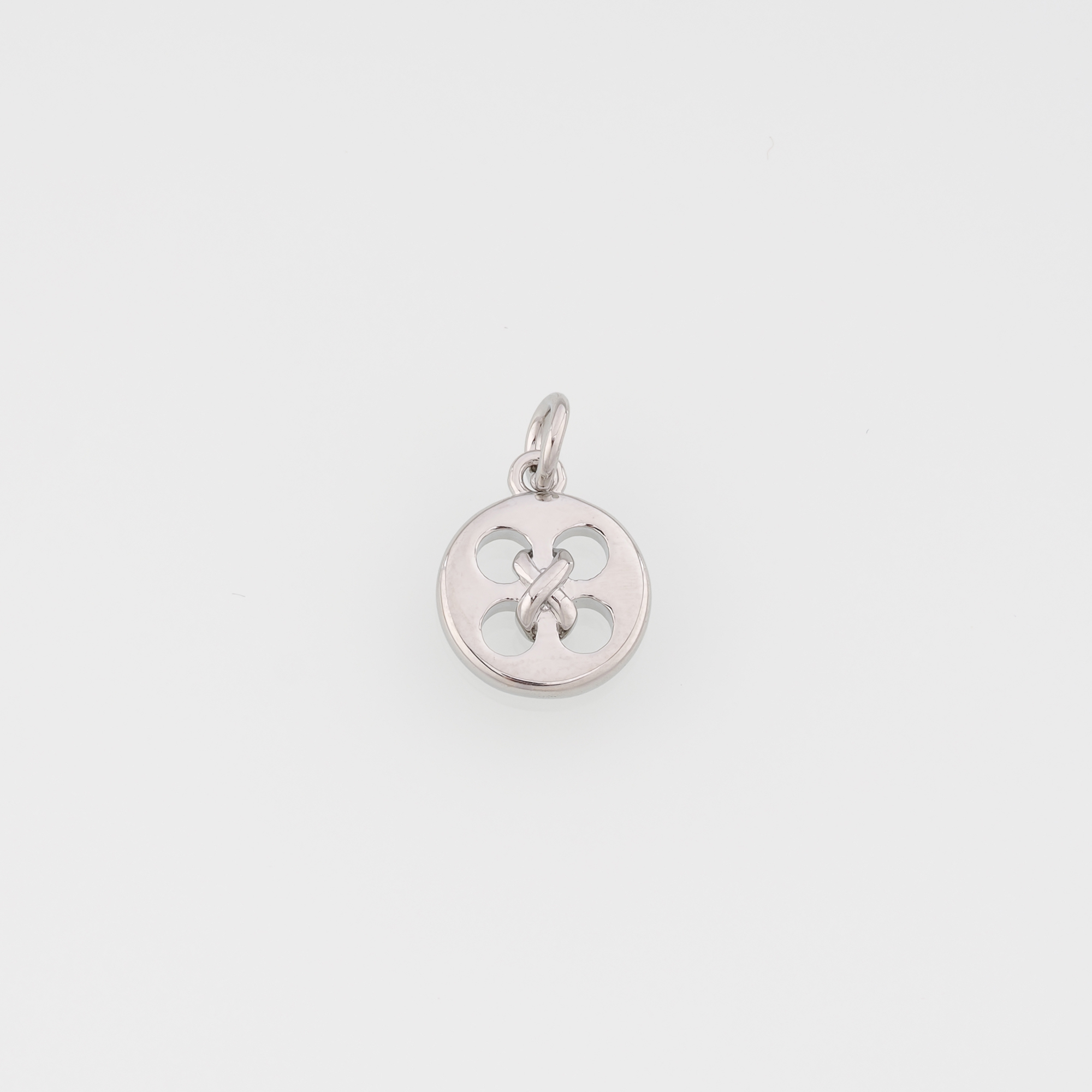 18K Gold Filled Button Pendant,Dainty Button Charm Earrings Necklace for DIY Jewelry Making Supply