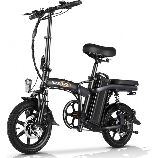 14″ Folding Electric Bike for Adults, 350W Motor Ebike, with Removable 48V 20Ah Lithium-Ion Battery, Adults Electric Bicycle for Daily Cruises, Commutes