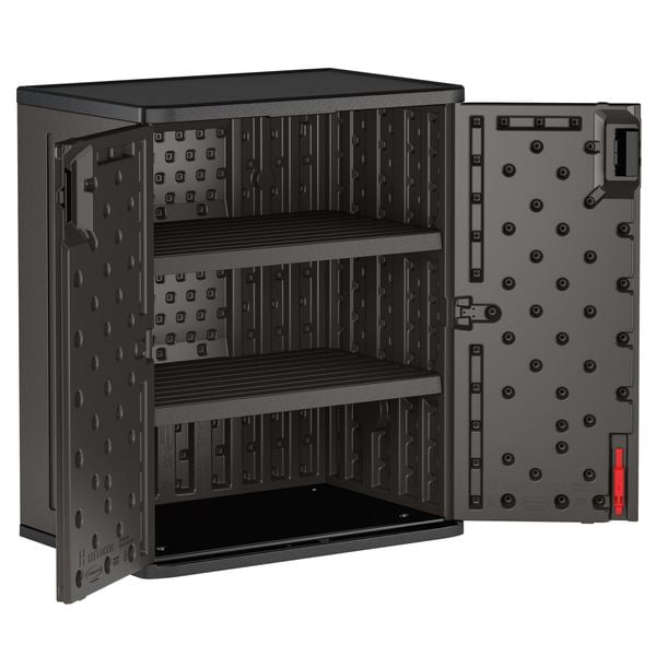 Suncast 36-Inch Storage Cabinet Locker for Garage and Shed, Black